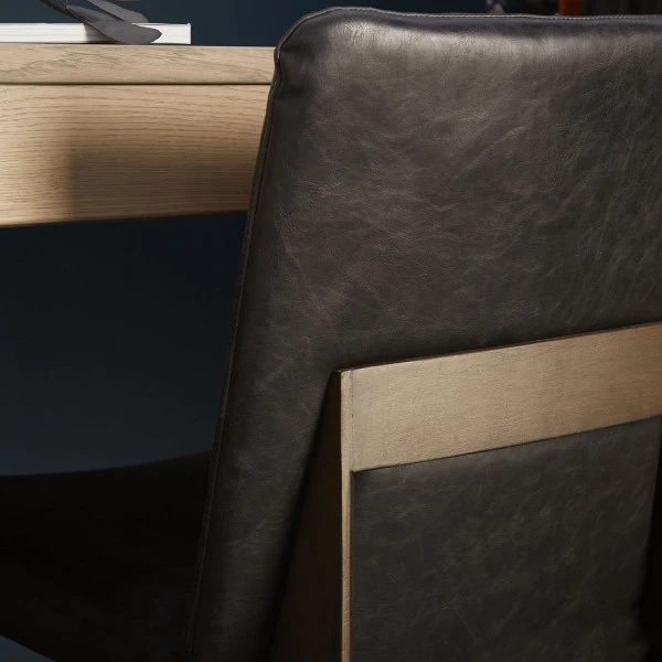 Chaise Art Vinyl Gris Hêtre Massif – Image 3