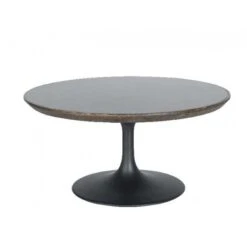 Table Basse Tulipe Chêne Pierre Bleue