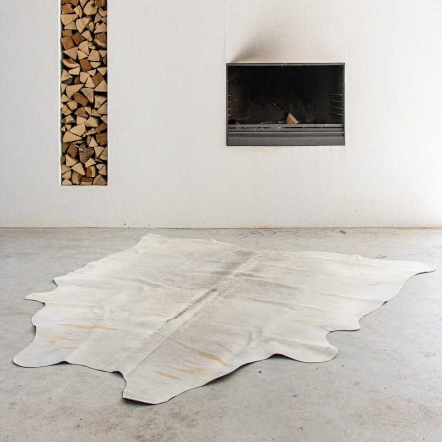 Tapis Vache Couleur Gris Nature 250cm – Image 2