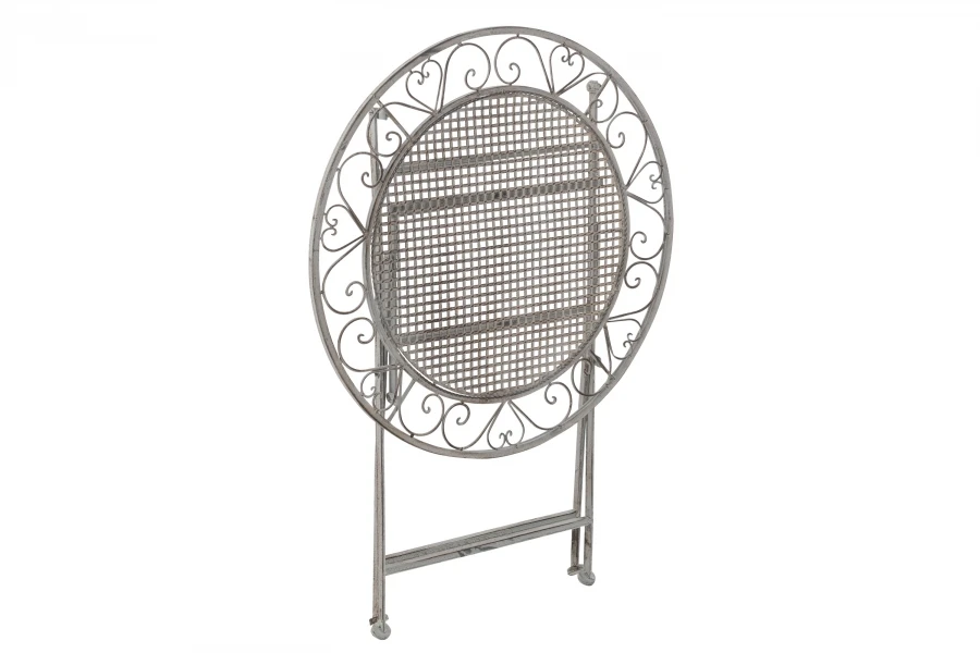 Table De Jardin Métal Gris Pliable (Oudoor) – Image 3