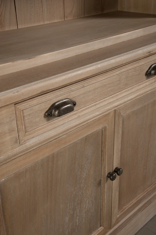 Bibliothèque 4 Portes Bois Naturel – Image 7