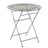 Table De Jardin Métal Gris Pliable (Oudoor)