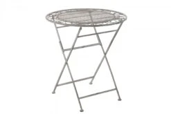 Table De Jardin Métal Gris Pliable (Oudoor)