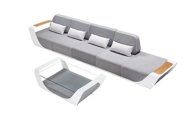 Chauffeuse D'Angle Elite Coussins Gris – Image 4