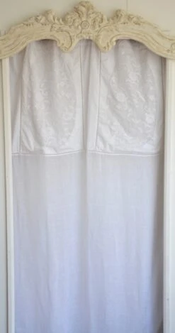 2 Rideaux Simplicité Blanc Coquecigrues 130x300