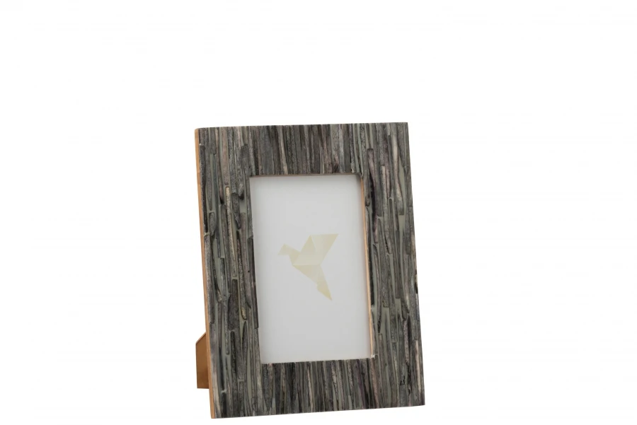 Cadre Photo Emma Bois Corne Bleu S