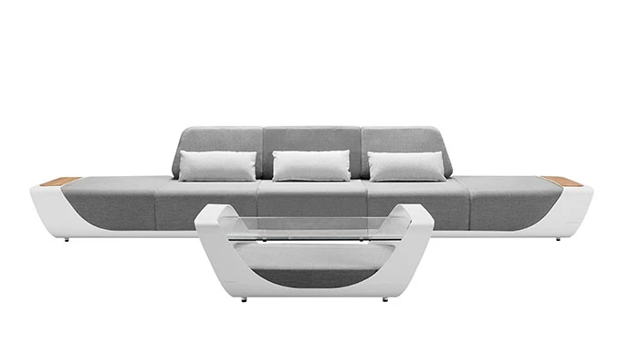 Chauffeuse D'Angle Elite Coussins Gris – Image 3