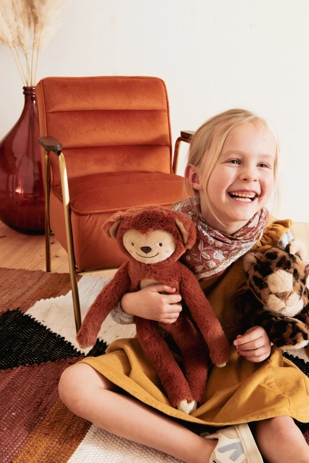 Fauteuil Velours Hutch Orange Enfant – Image 2