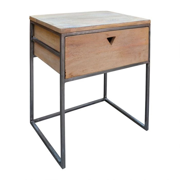 Chevet Tangram Bois Naturel Métal Jardin D'Ulysse – Image 2