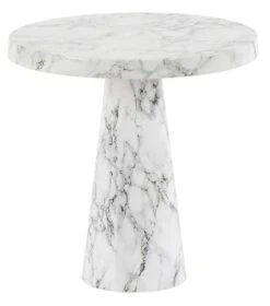 Bout De Canapé Bale Métal Blanc ø45cm