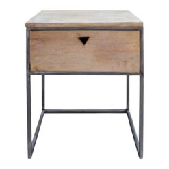 Chevet Tangram Bois Naturel Métal Jardin D'Ulysse