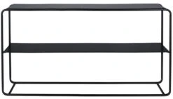 Console Indus Ernest Métal Noir Blanc D'Ivoire