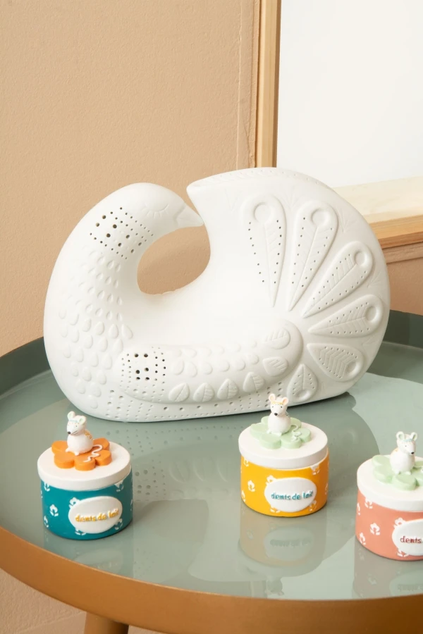 Lampe Petit Paon Porcelaine – Image 2