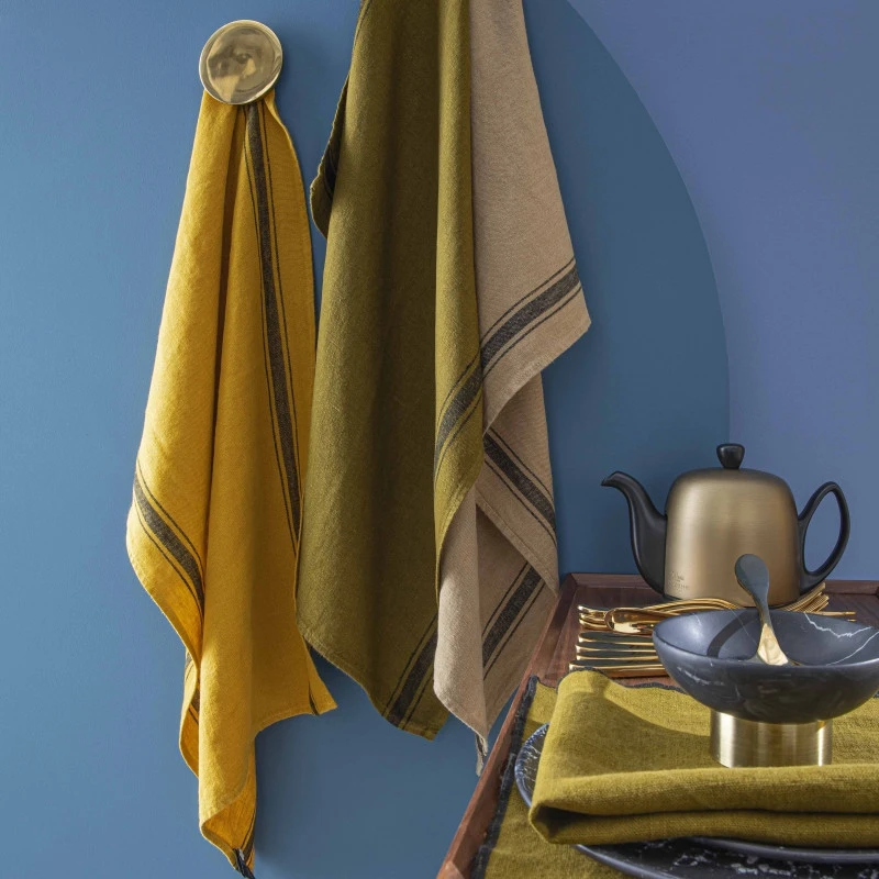 Torchon Lin Olbia Olive – Image 2