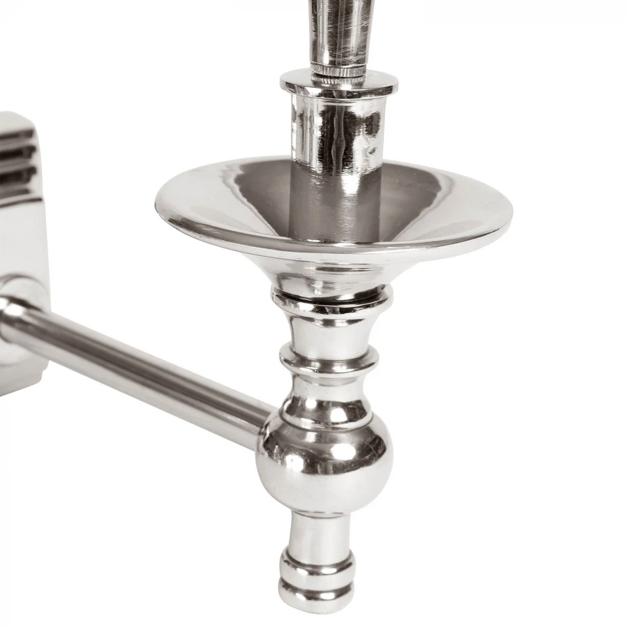 2 Appliques Murales Métal Gris Argenté Hyrias – Image 2