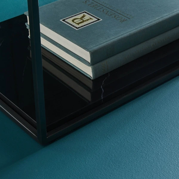 Table Basse Balthazar Verre Métal Marbre Noir – Image 6