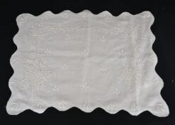 4 Sets De Table Ancolie Lin Blanc Coquecigrues