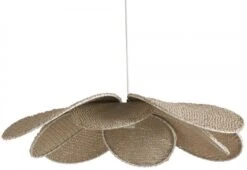 Suspension Narcisse Raphia Tressé ø 60cm Blanc D'Ivoire