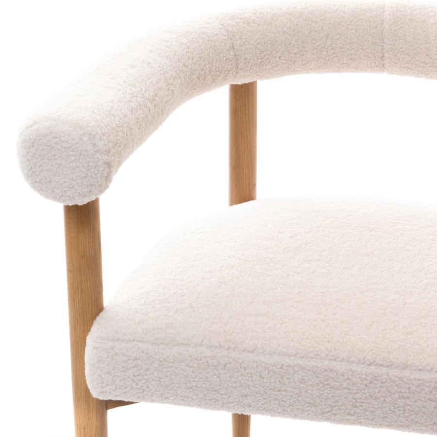 Chaise Octavia Blanche Bouclettes – Image 2