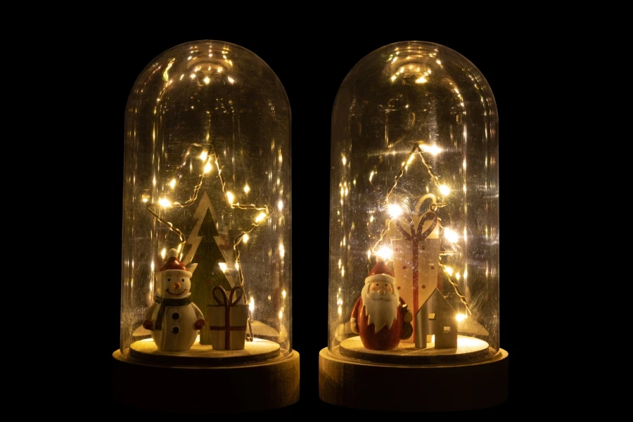 2 Cloches Sapin Noël Etoile Leds – Image 4