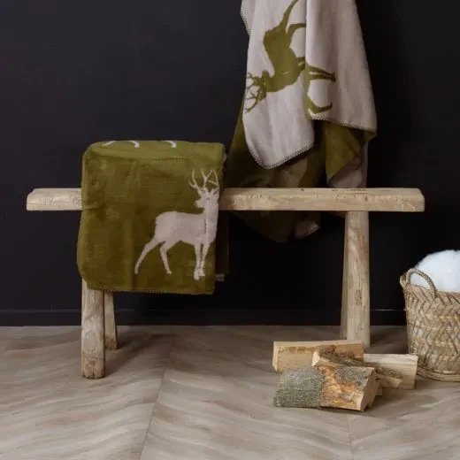 Plaid Cerf Vert Olive 150*200 – Image 4