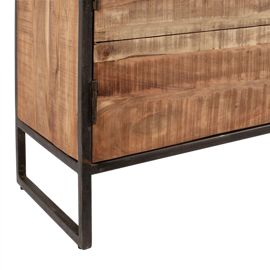 Meuble TV 2 Tiroirs Factory Indus Bois Métal – Image 3