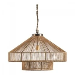 Suspension Akemi Jute Naturelle Blanc D'Ivoire