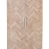 Armoire 2 Portes Zig Zag Naturel Blanc