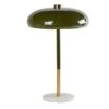 Lampe Margot Verte Laiton Marbre Blanc Athezza