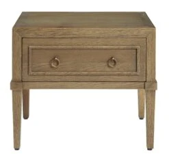 Chevet 1 Tiroir Chêne Arianne --- Blanc D'Ivoire