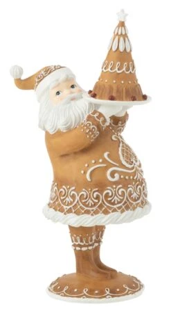Père Noël Pain D'épices Gateau Marron H43cm