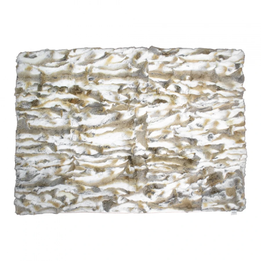 Plaid Fourrure Lapin Brun 130x180 – Image 2