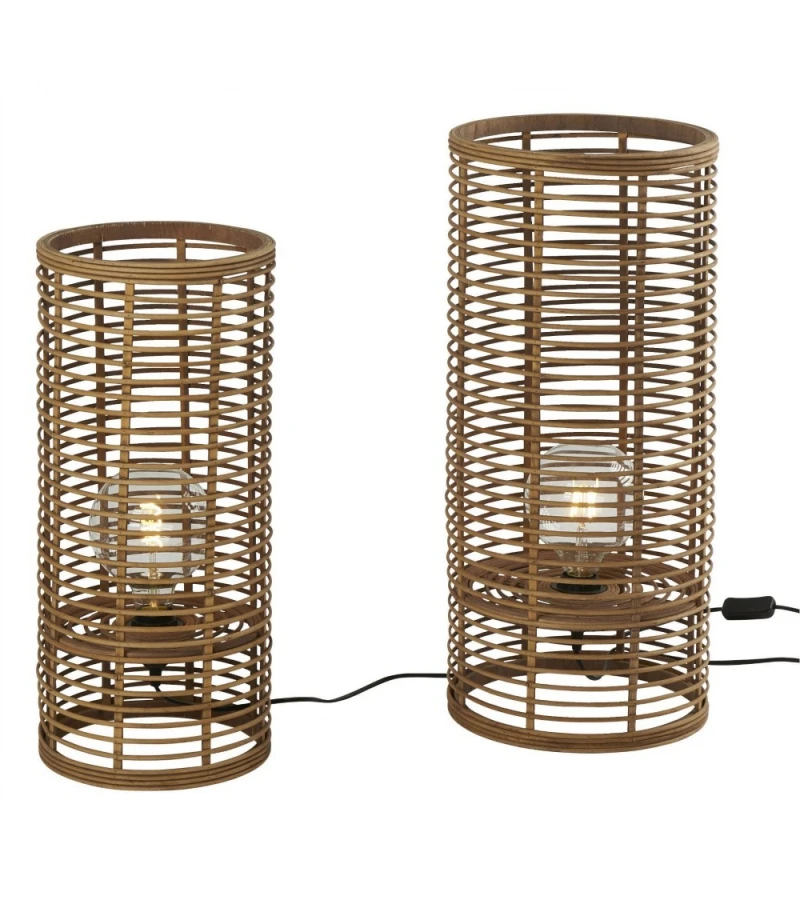 S/2 Lampes De Sol Métal Naturel Athezza