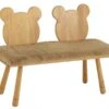 Chaise Enfant Nounours 2 Places Bois Naturel