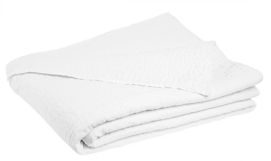 Dessus De Lit -- César Boutis Coton Blanc 270x260 Blanc D'Ivoire