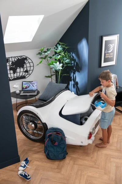 Fauteuil Voiture Coffre Métal Blanc – Image 9
