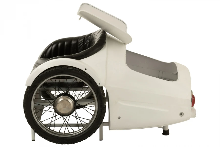 Fauteuil Voiture Coffre Métal Blanc – Image 5