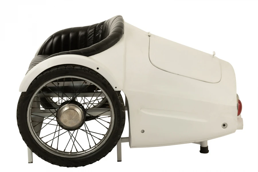 Fauteuil Voiture Coffre Métal Blanc – Image 3