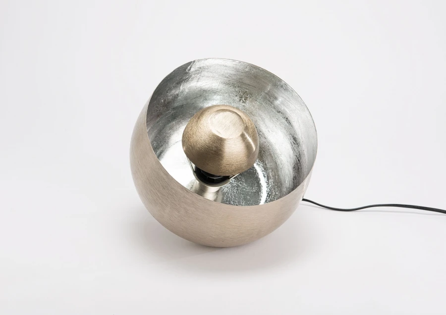 Lampe De Sol Métal Argent Samuel MM Amadeus Cades Deco