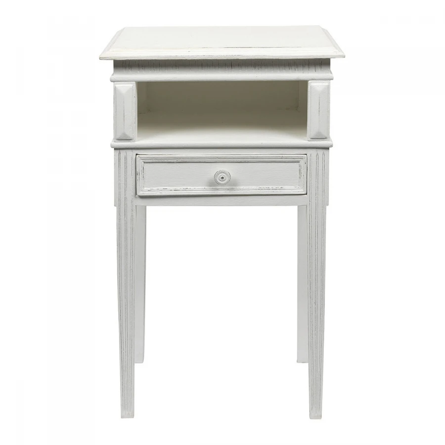 Chevet 1 Tiroir Arnaud Blanc --- Blanc D'Ivoire