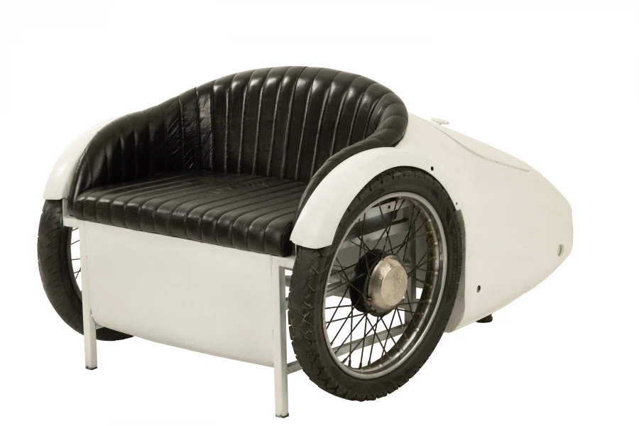 Fauteuil Voiture Coffre Métal Blanc