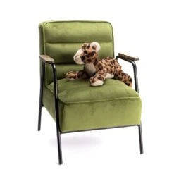 Fauteuil Hutch Enfant Velours Vert