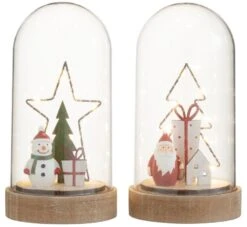 2 Cloches Sapin Noël Etoile Leds