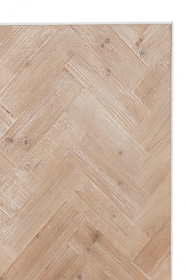 Buffet Bas 4 Portes Bois Métal Zig Zag Naturel Blanc – Image 7